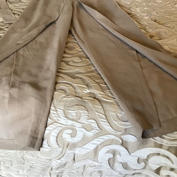 ANTONIO MELANI Tan Wide Leg Pants with Tie Belt - Picture 14 of 14